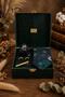 Green Men's Gift Box - Tie with Handkerchief, Cufflinks, Tie Clip Kmk249