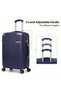 4 Piece ABS Luggage Set 13/20/24/28 Inch Includes Cosmetic Bag, Hard Shell Suitcase with TSA Lock & 360° Spinner Wheels, Lightweight Travel Set for Women Men - 3