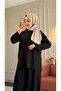 6574 - Stylish Comfortable Knitted Modal Fabric Casual Trousers with Elastic Detail at the Leg Cuffs Women's Set - 4