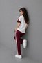 Women's Stripe Detailed Soft Textured Comfortable Cut Crew Neck Modal Fabric Tracksuit Set - 4