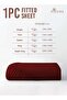 Pure Combed Cotton Fitted Sheet 200x200 cm Rio Red, 400 Thread Count Cool Luxury Soft - 3