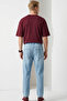 Men's Relaxed Fit Baggy Jean Trousers 1523 - Blue - 5