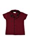Boys' Summer Milan Fabric Plaid Pattern Shirt with Collar and Short Sleeves Pajama Set - 4