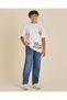 Senior Boys White Printed T-Shirt - 2