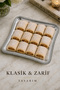 4-Piece Spike Patterned Tray - Stainless Steel Coffee and Catering Serving Tray with Silver Edge Detail - 3