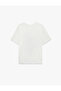 Chain Necklace Detailed Short Sleeve Crew Neck Cat Printed T-Shirt - 4