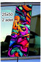 Car Post Coating Foil Graffiti Colorful Printed Vehicle Door Column Graphic Sticker 25X50Cm 2 Pieces