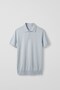 Men's Relaxed Fit Draped Polo Collar Knitwear T-Shirt Light Blue