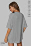 Unisex Crew Neck Sun Moon Printed Cotton Oversize Short Sleeve T-Shirt - 2