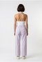 2128 Women's Slim Seasonal High Waist Wide Leg Denim Trousers Lilac - 4