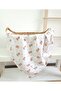 Jr Bunnies Dog Patterned Muslin Baby Blanket 100X100 cm 100% Cotton Multi-Purpose Blanket - 2