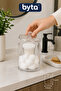 Transparent Round Cotton Pads Holder with Lid – Bathroom and Makeup Organizer - 2