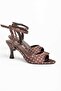 Ronda Polka Dot Women's Ankle Strap Heeled Sandals - 4