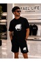 Unisex Wide-Let T-Shirt and Shorts Tiger Printed Set