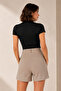 Women's Half Turtleneck Short Sleeve 2-Piece Basic Undershirts - 95% Cotton - 4