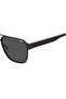 UV Protected Sunglasses Black Red Frame Grey Mirror Lens 57mm - HG-1298/S-OIT - 4