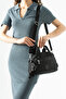Small Size Crinkle Waterproof Lightweight Fabric Women's Multi-Compartment Crossbody Daily Hand Shoulder Bag Black 146X - 2