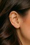 Gold Color Steel 6 mm Set of 2 Minimal Hoop Earrings - 2