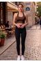 Women's Brown Halter Neck Diver Fabric Backless Crop Top Beach Sea Casual Summer Outfits - 5