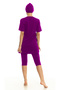 Semi-Covered Short Sleeve Hijab Swimsuit with Ruffle Details - 3