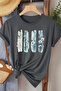 Four-Pack Minimal Floral Design Printed Women's Cotton T-Shirts