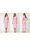 Women's Stretchy Striped Dress - Round Neck - Midi Length - 2