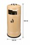 Outdoor Ashtray Bin Beige 45L – Weather-Resistant Waste Collection Bin for Public & Commercial Spaces - 4