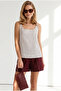 Women's Burgundy Ring Accessory Striped Muslin Bell Blouse Blz-19002958 - 2