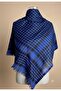 Cotton Puşi Cobalt Blue Authentic Kefiye Shawl Large Size - 2