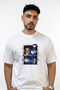 Coraline Design Printed Oversize White T-Shirt
