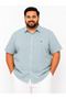 Large Size Cotton Short Sleeve Men's Shirt