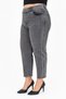Plus Size High Waist Stone Detailed Lycra Denim Mom Women's Trousers - 5