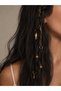 Set of 15 Gold Hair Hoops – Chain Detailed Hair Hoops – Bohemian Braided Hair Accessory with Sea Figures – Festival and Beach Hair Jewelry