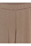 Two Mt Shop Quality Lcwaikiki Basic Brown Diving Fabric Plain Standard & Regular Women's Capri - 6