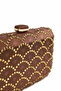 Women's Bronze Long Chain Strap Stoned Mini Portfolio Evening Dress Bag 26Pbd2739Ts - 8