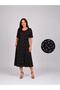 Wide Short-Sleeved Printed Women's Dress - 2