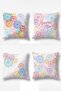 Colorful Mandalas Patterned 4-Piece Throw Pillow Cover Set - 3