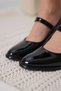 Black Patent Leather Women's Heeled Shoes Tr18Ms08A - 5