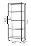 5-Tier Wire Storage Shelving Rack Heavy Duty Metal Organizer with Leveling Feet - 4