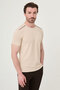 Plain Slim Fit Crew Neck Short Sleeve Men's T-Shirt Beige - 36890.26Y - 4