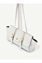 Leyna Women's Belt Buckle Detailed Rectangular Baguette Hand and Shoulder Bag - 3