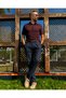 Men's Old Money 100% Linen Side Button Trousers - 2