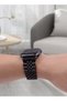 Replacement Band for Apple Watch Ultra 49mm 45mm/44mm/42mm, Stainless Steel Metal Bracelet (Black) - 2