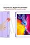 iPad 9.7 Case (2018/2017, 6th/5th Gen) Smart Cover with Pencil Holder – Soft Silicone Back, Full Body Protection, Auto Wake/Sleep, Purple - 2