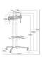 DG60B FS Mobile/Rolling TV Cart with Lockable Wheels, Floor TV Stand 32-75 Inch, LED & LCD Screen TV Trolley - 6
