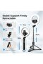Selfie Ring Light Tripod Bluetooth Selfie Stick,Cell Phone Holder LED Selfie Light Stand for Live Stream Photography - 2