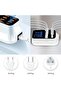 Multi-Port USB Fast Charging Station White – 8-Port Desktop Charger with QC 3.0 & Intelligent LED Display - 2
