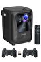 Portable 4K Gaming Projector – LED Light Source, Android Smart Projector with WiFi & Bluetooth