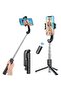 Portable Selfie Stick Tripod for iPhone - Versatile Selfie Stick Remote with Cold Shoe & 1/4" Screw