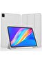 iPad Pro 12.9 Case (2022/2021, 6th/5th Gen) with Pencil Holder – Trifold Stand, Auto Wake/Sleep, Soft TPU Back, Supports 2nd Gen Pencil Charging, Silver Gray - 2